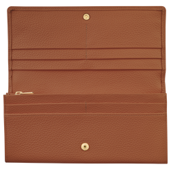 Lange Geldbörse mit Überschlag Le Foulonné , Leder - Caramel