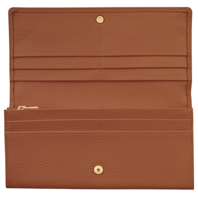 Le Foulonné Continental wallet, Caramel