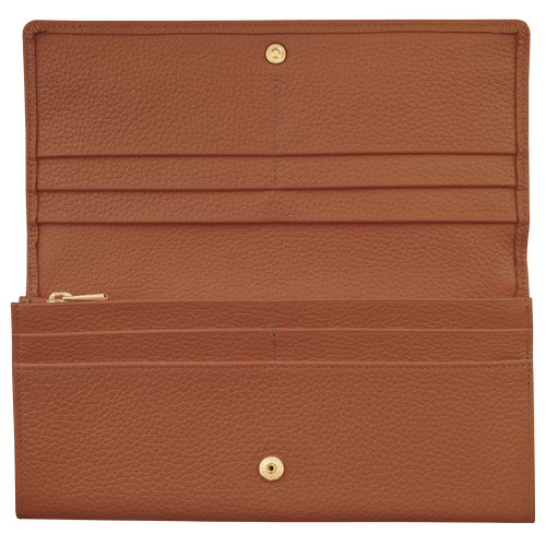 Le Foulonné Continental wallet , Caramel - Leather - View 3 of 4