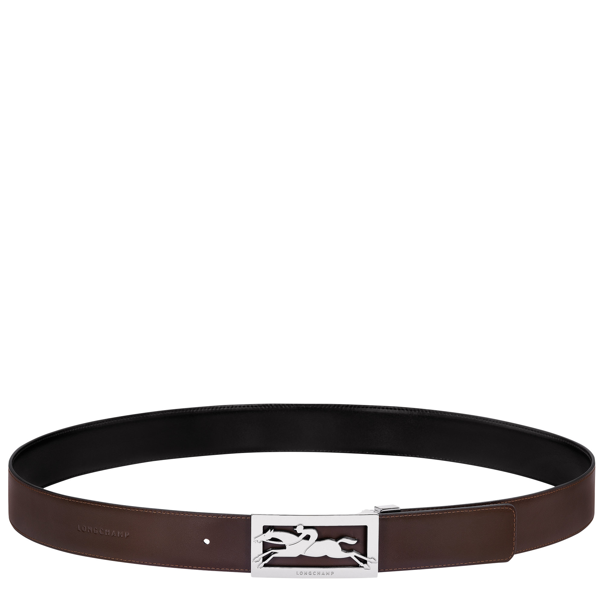 Delta Box Men's belt, Black/Mocha