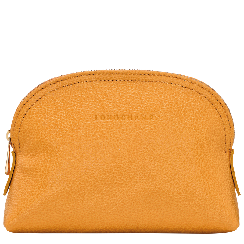 Trousse Le Foulonn Cuir Abricot Longchamp BE