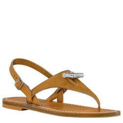 Longchamp x K.Jacques Sandals , Natural - Leather