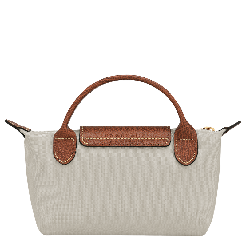 Pochette con manico Le Pliage Original , Tela riciclata - Grigio Verde  - View 4 of  6