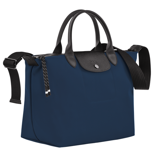 Le Pliage Energy L Handbag , Navy - Recycled canvas - View 3 of  5