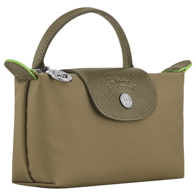 Le Pliage Green Pouch with handle, Artichoke