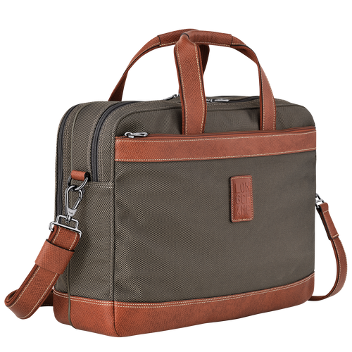 Boxford L Briefcase , Brown - Canvas - View 3 of  5