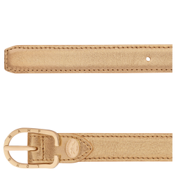 Ladies' belt , Gold - Leather