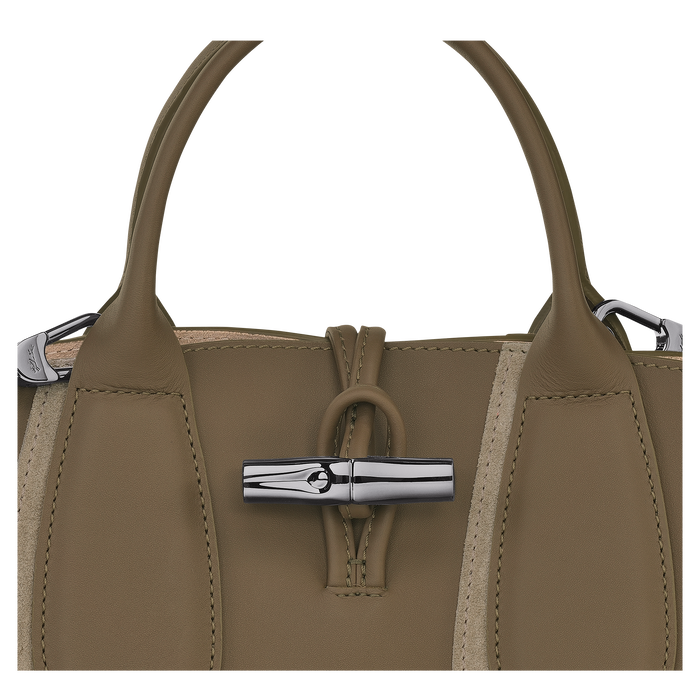 Roseau Shadow Top handle bag S, Taupe