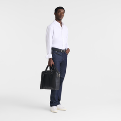 Le Foulonn&eacute; M Briefcase , Black - Leather