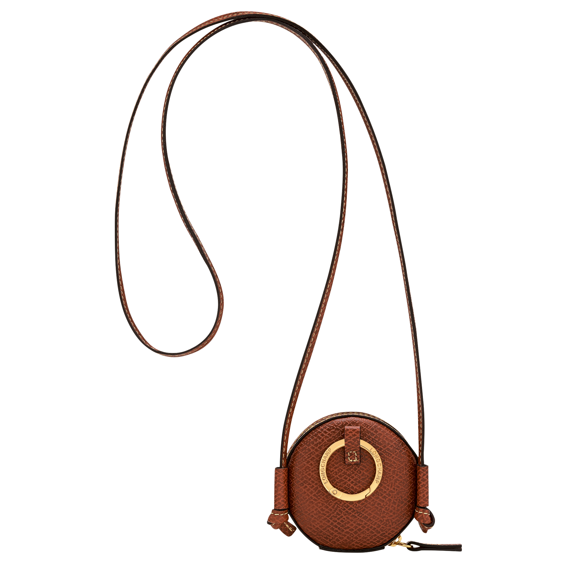 &Eacute;pure Coin purse with cord, Brown