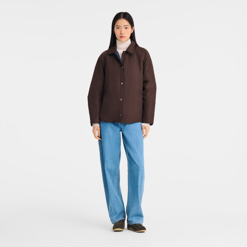 Padded blouson , Mocha/Navy - Techno taffeta  - View 2 of 8