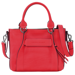 Longchamp 3D Bolso con asa superior S , Cuero - Rojo