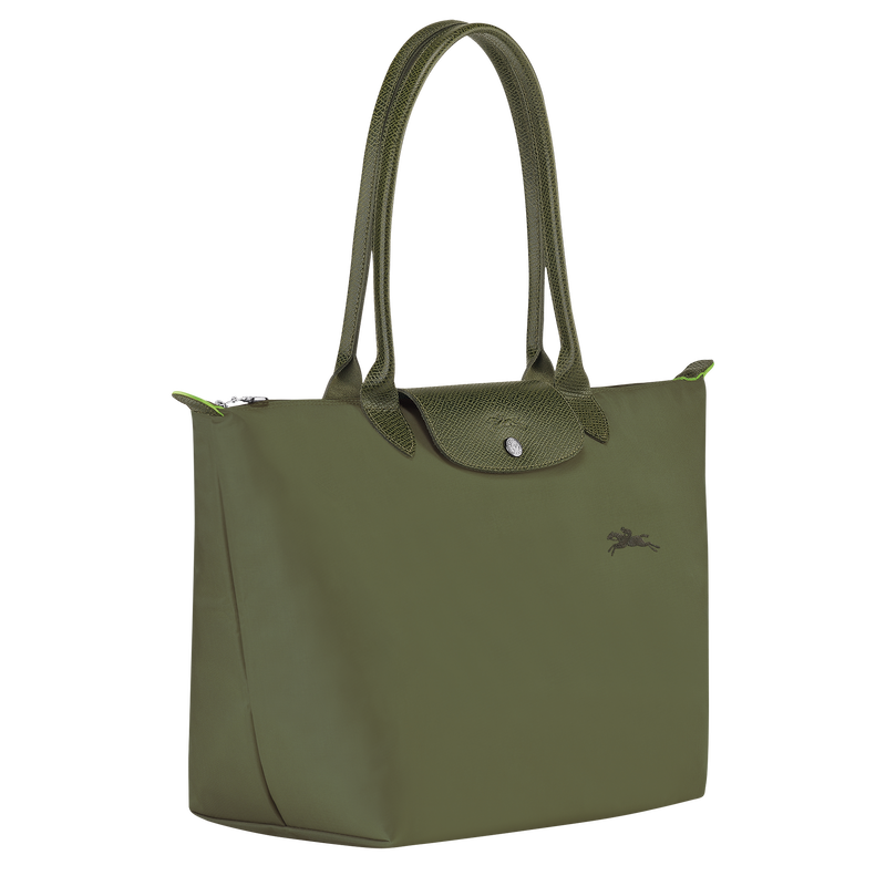 Le Pliage Green L Tote bag , Forest - Recycled canvas  - View 3 of 5