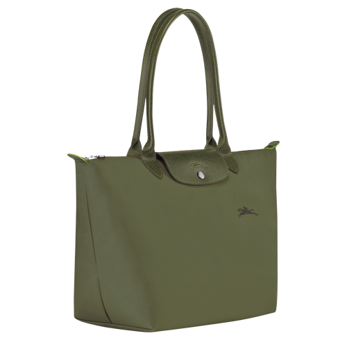 Le Pliage Green L Tote bag , Forest - Recycled canvas - View 3 of 4