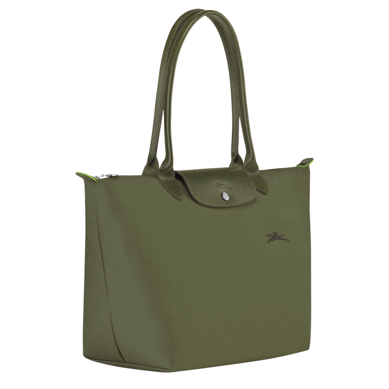 Le Pliage Green L Tote bag , Forest - Recycled canvas  - View 3 of 4
