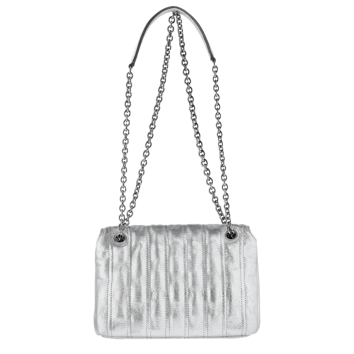 Brioche Métal Crossbody bag S, Silver