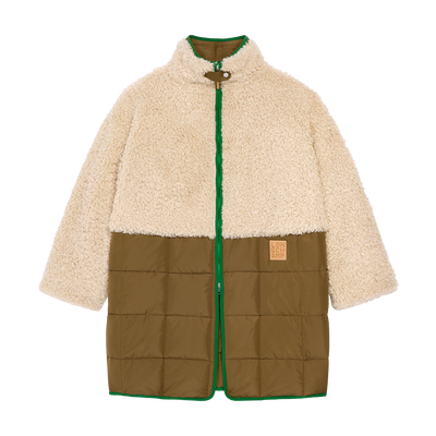 null Coat, Ecru/Olive