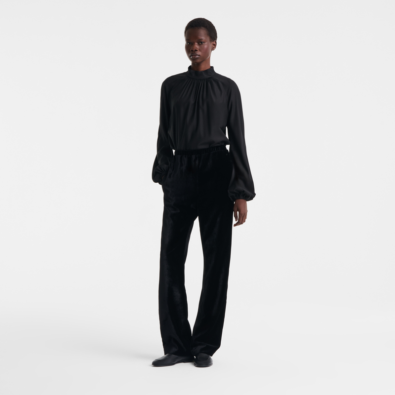 Pantalones , Terciopelo - Negro  - Vista 2 de 3