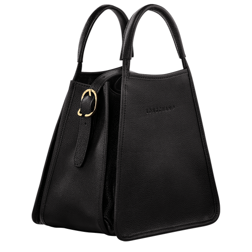 Le Foulonné S Handbag , Black - Leather - View 3 of  7