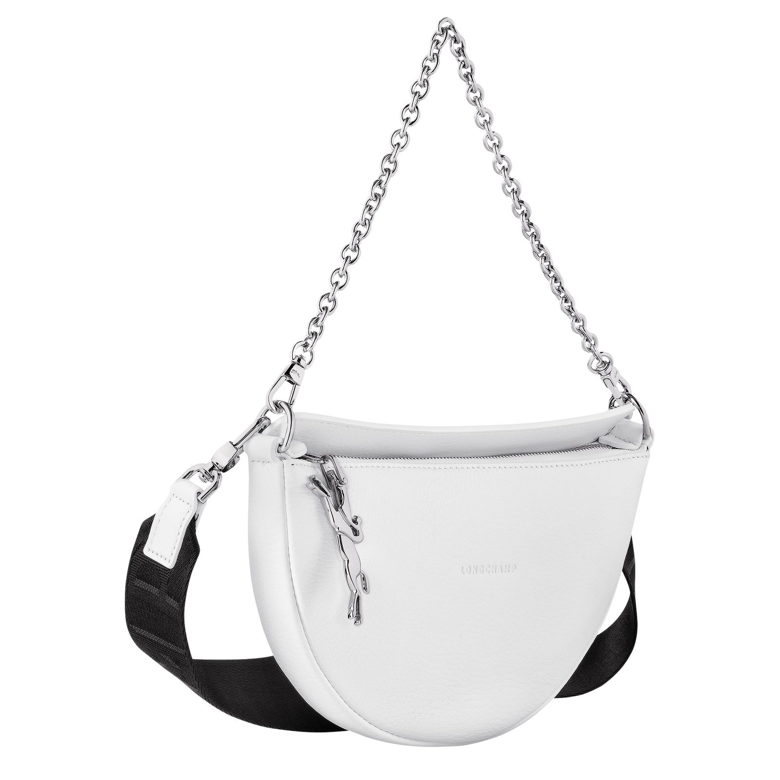 Smile S Crossbody bag White Leather (10224HDS007) Longchamp CA