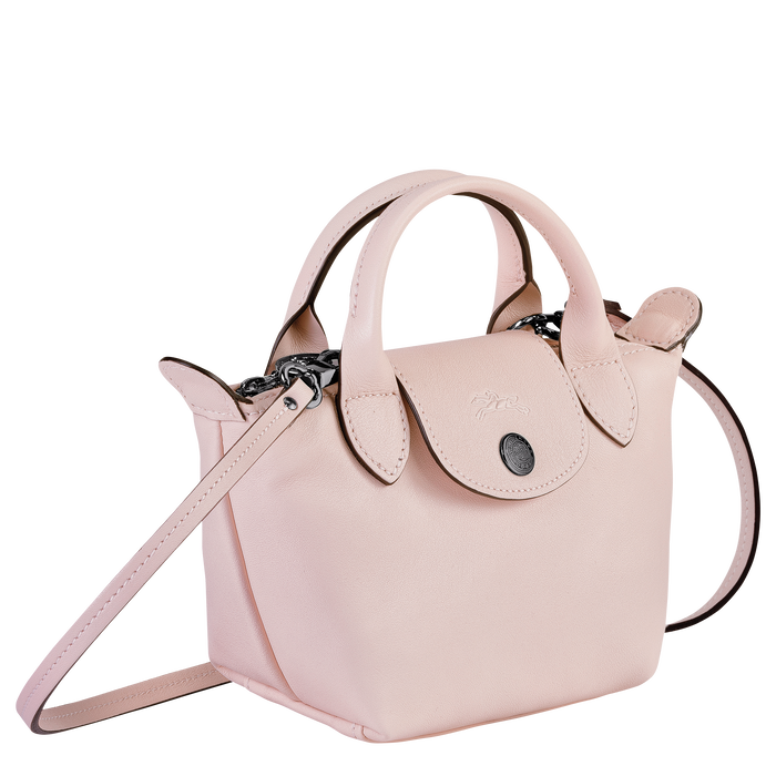 Le Pliage Cuir Crossbody bag, Pale pink