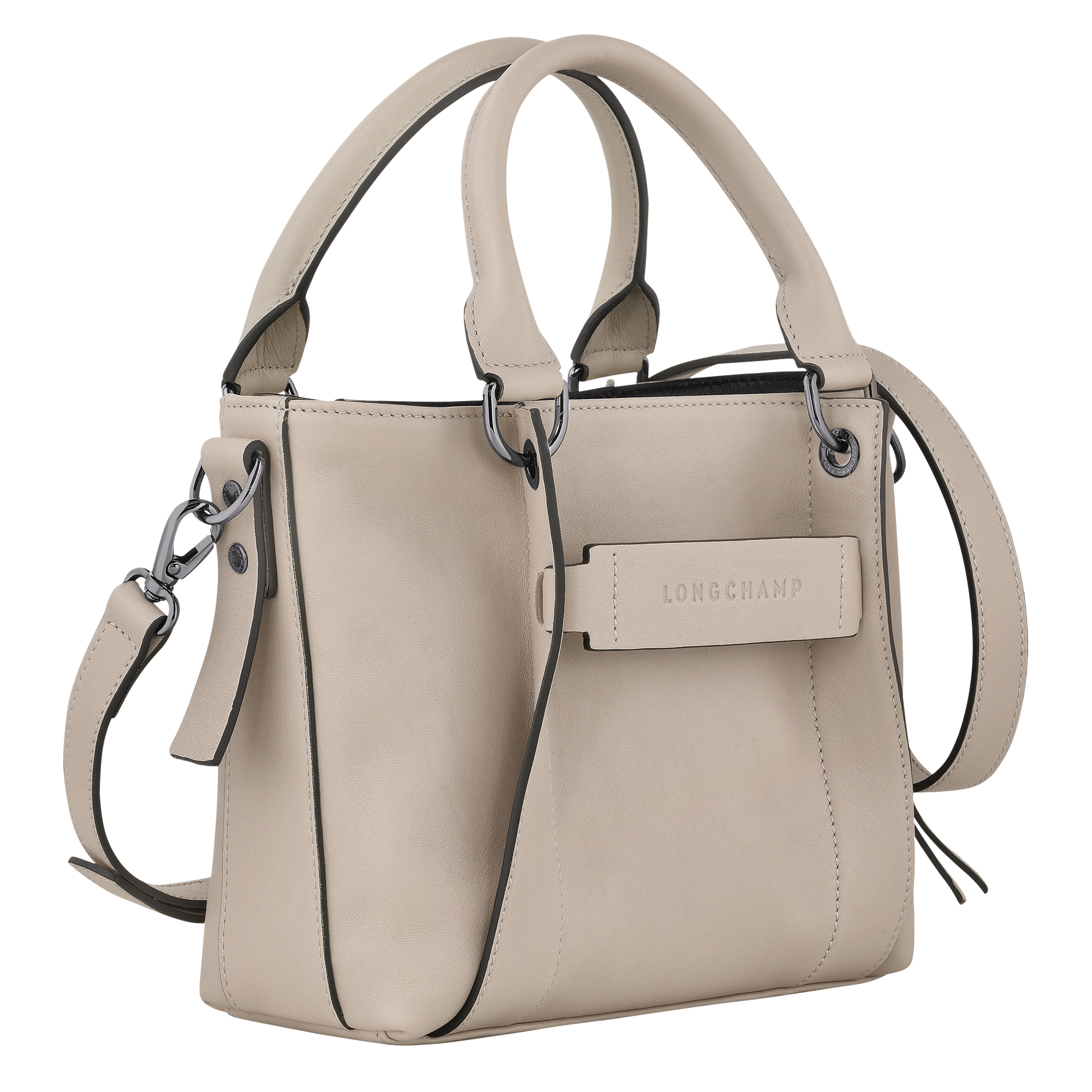 Longchamp 3D Handtasche S, Tonerde
