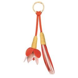 Re-Play Keyring , Tomato - Leather