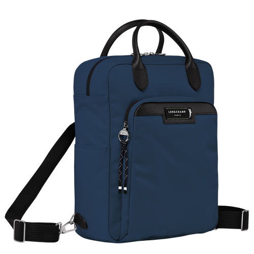 Rucksack M Le Pliage Energy , Recyceltes Canvas - Marine - Ansicht 3 von 5