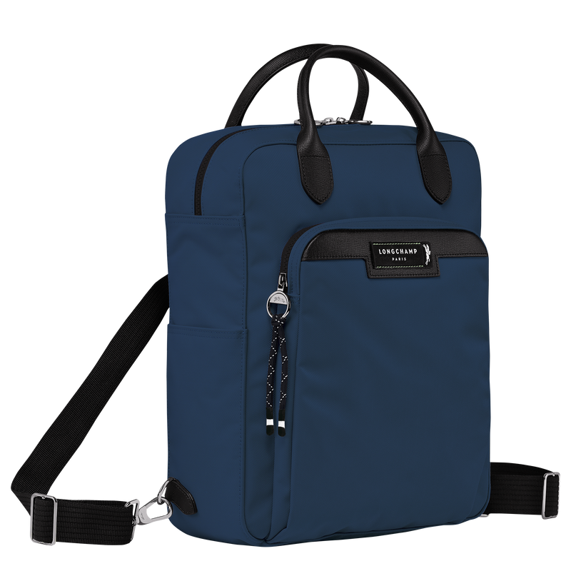 Rucksack M Le Pliage Energy , Recyceltes Canvas - Marine  - Ansicht 3 von 5