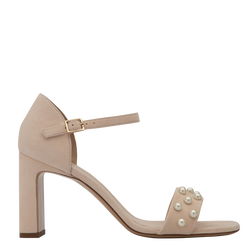 La Baronne High heel sandals , Cream - Leather