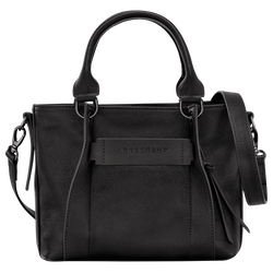 Longchamp 3D Bolso con asa superior S , Cuero - Negro