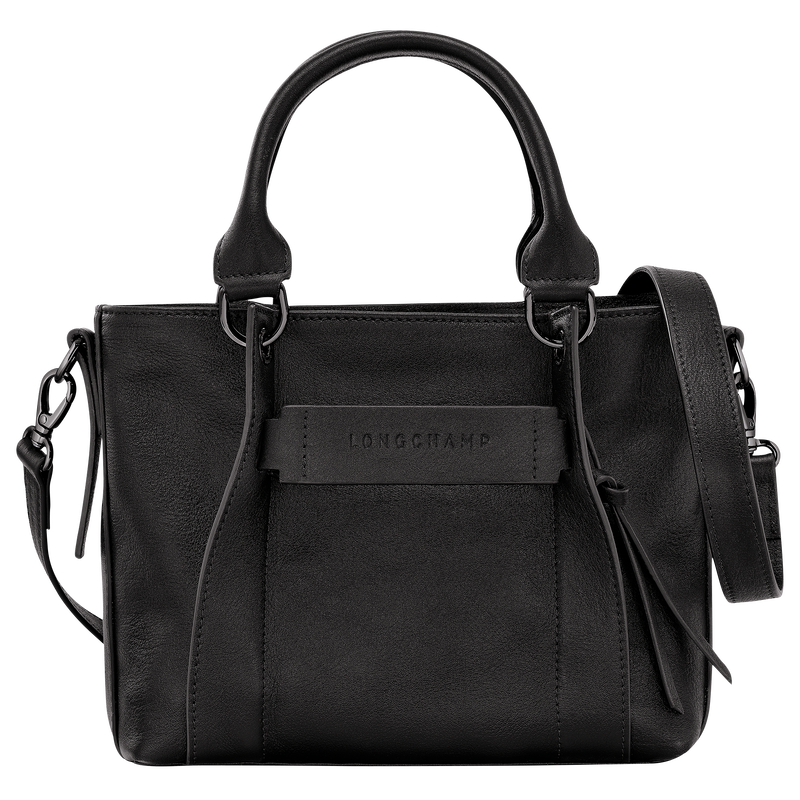Longchamp 3D Tas met handgreep aan de bovenkant S , Zwart - Leder  - Weergave 1 van  6
