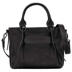 Longchamp 3D Bolso con asa superior S , Cuero - Negro