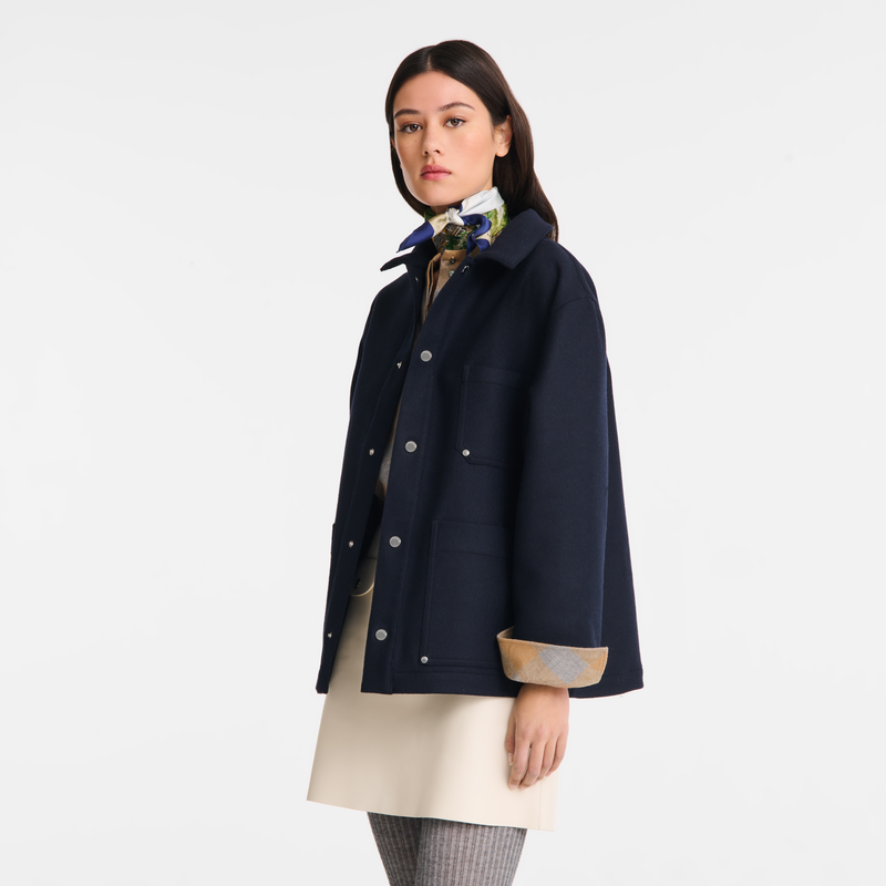 Jacke , Flanell - Marine  - Ansicht 4 von 4