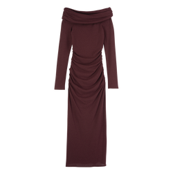 Long dress , Burgundy - Crepe jersey