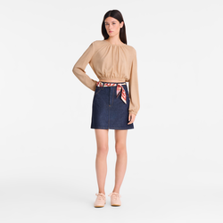 Top , Cream - Crepe jersey