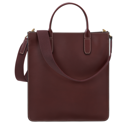 Le Foulonné M Tote bag , Plum - Leather - View 4 of  4