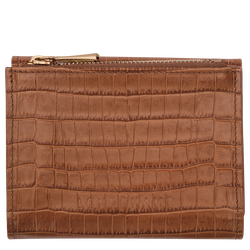 Longchamp Pocket Compact wallet , Cashew - Leather
