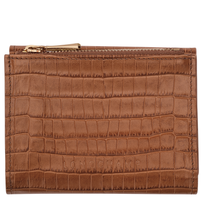 Brieftasche im Kompaktformat Longchamp Pocket , Leder - Cashew