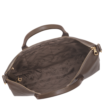 Le Foulonn&eacute; Briefcase S, Taupe