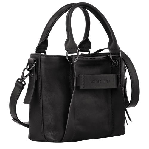 Longchamp 3D 手提包 S , 黑色 - 皮革 - 查看 3 6