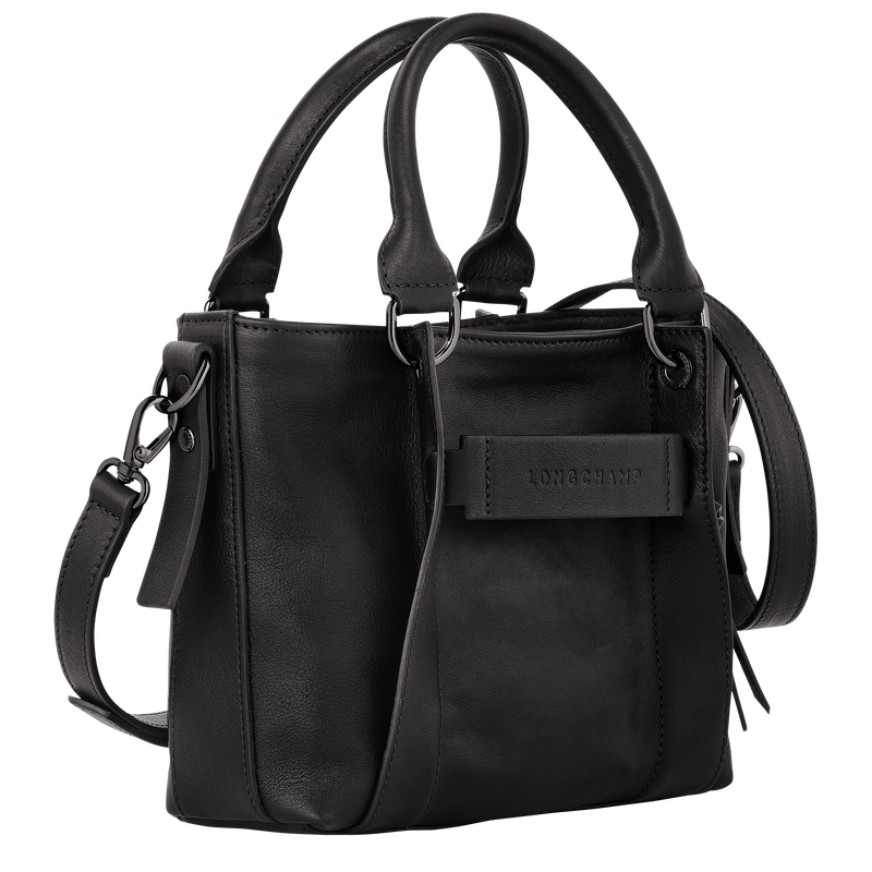 Longchamp 3D 手提包 S , 黑色 - 皮革  - 查看 3 6