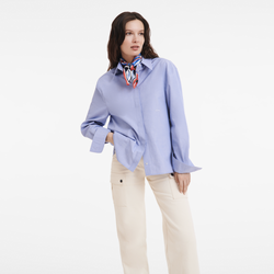 Le grand saut Longchamp Silk scarf 50 , Cobalt - OTHER