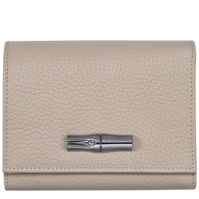 Le Roseau Essential Brieftasche im Kompaktformat, Hellgrau