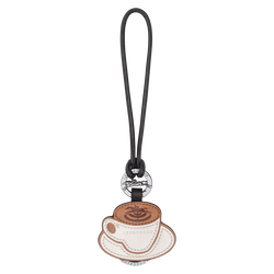 Key ring , Coffee - Leather