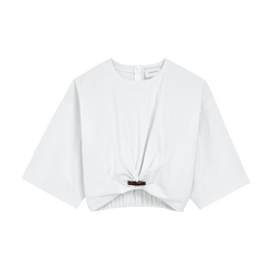 Top , White - Cotton poplin