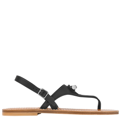 Longchamp x K.Jacques Sandals , Black - Leather