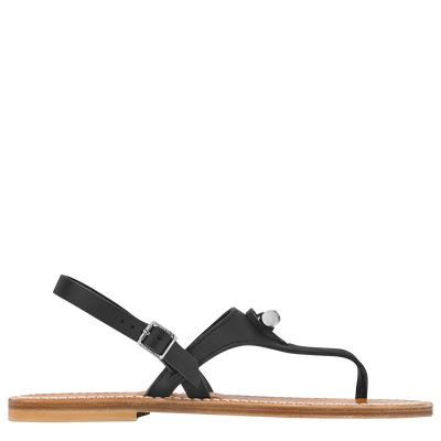 Longchamp x K.Jacques Sandals, Black