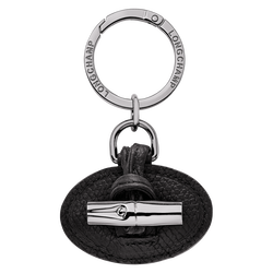 Le Roseau Key ring , Black - Leather