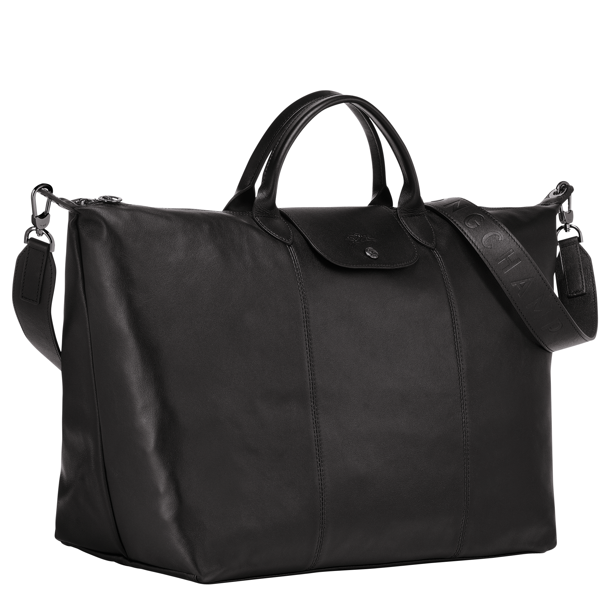 Travel bag L Le Pliage Cuir Black 